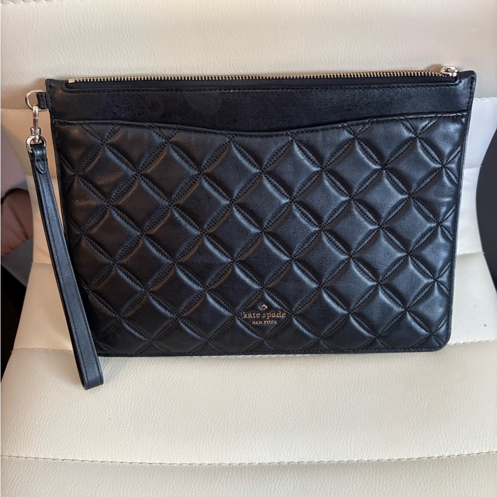 Kate Spade Black Quilted Wristlet